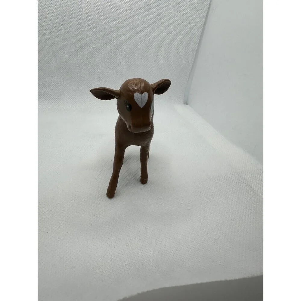 Barbie Sweet Orchard Farm Baby Cow Calf Brown White Replacement 2019‎ Mattel